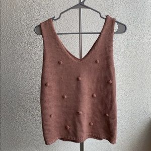 Pink sweater vest